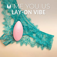 Me You Us Lay-On Vibrator Pink - The ultimate panty vibrator with USB rechargeable functionality, perfect for discreet luxury on the go.