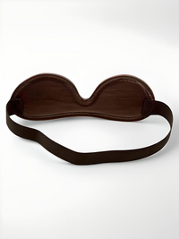 Back view of the Nubuck Leather Blindfold with adjustable strap, designed for optimal comfort and style in sensory experiences.