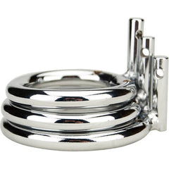 a close up of a metal object on a white background