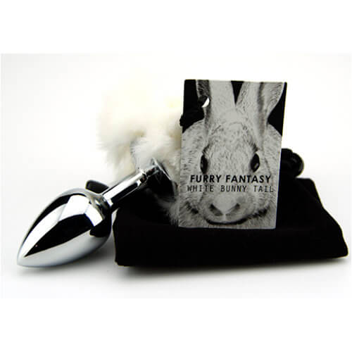 Luxury Bunny Tail Butt Plug – Teardrop Shaped Anal Toy with Faux Fur Tail for Role Play