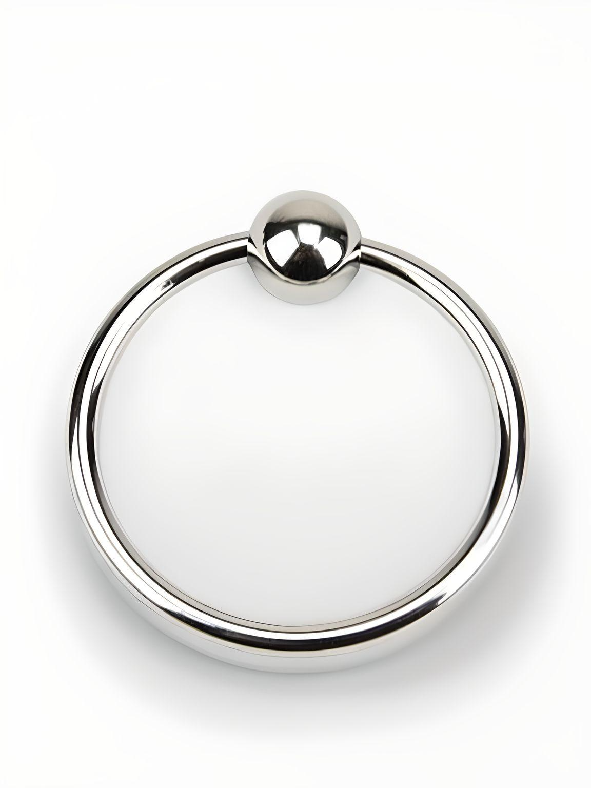 Stunning Bound to Please Glans Ring featuring a sleek design in high-quality stainless steel, ideal for enhancing intimate experiences. 30mm diameter glans ring for maximum pleasure.