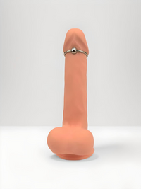 Artistic representation of a glans ring on a lifelike model, illustrating the Bound to Please Glans Ring’s fit and design. Experience sophisticated pleasure with this premium 30mm accessory.