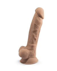 SilexD 7 Zoll realistischer Silikon-Dual-Density-Dildo mit Saugnapf und Hoden