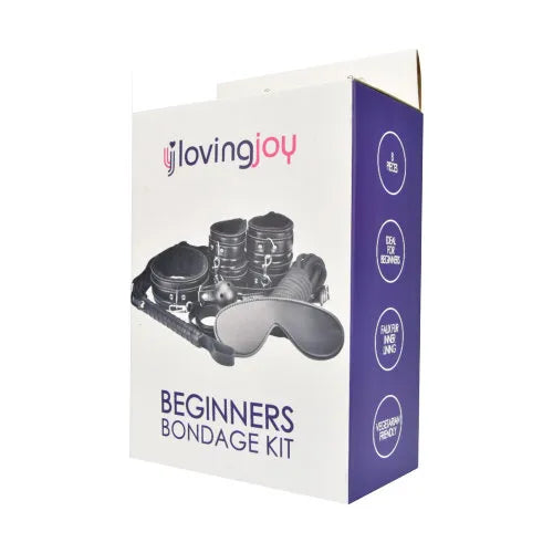 Explore sensuality with the Loving Joy 8-Piece Beginner Bondage Kit, showcasing adjustable ankle cuffs and a versatile leash.