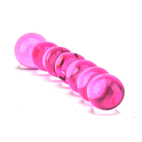 Spectrum Ribbed Glass Dildo – Hypoallergenic, Hygienic, 17cm Total Length for Anal and Vaginal Use