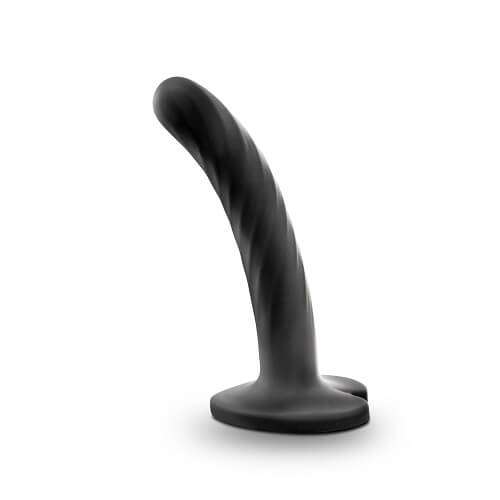 Twist Silicone Dildo with Suction Cup – G-Spot Pleasure, Small, 5 Inch, Body Safe, Harness Compatible