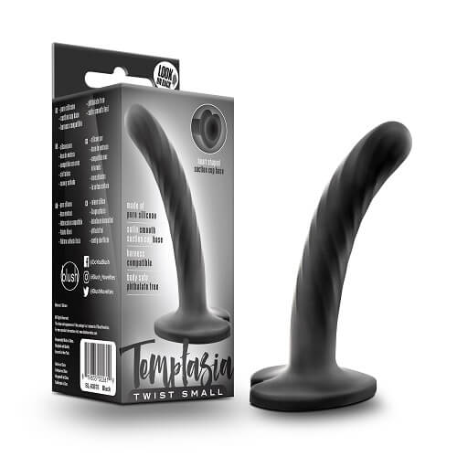 Twist Silicone Dildo with Suction Cup – G-Spot Pleasure, Small, 5 Inch, Body Safe, Harness Compatible