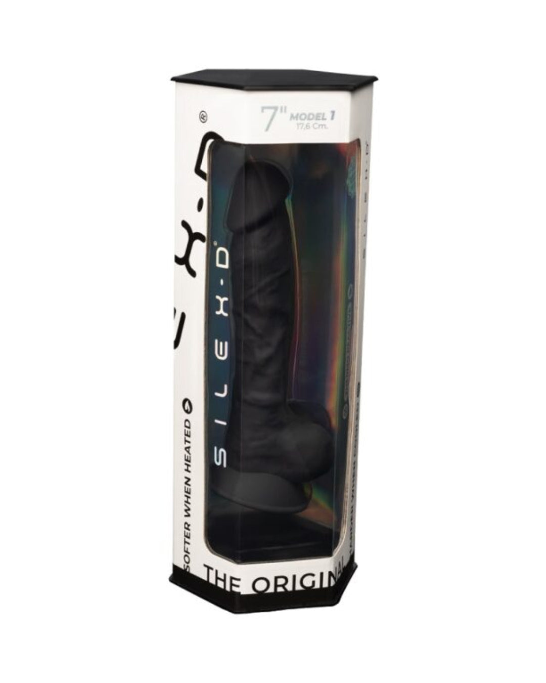 SilexD 7 Zoll realistischer Silikon-Dual-Density-Dildo mit Saugnapf und Hoden