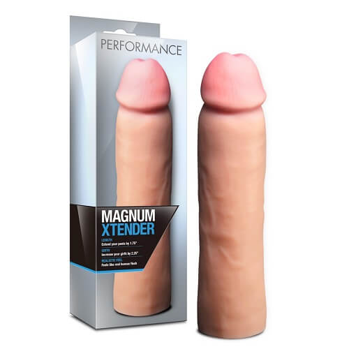 Realistic Girthy Penis Extender - Extends 1.75 In. & Adds 3 In. Girth With Textured Stimulation