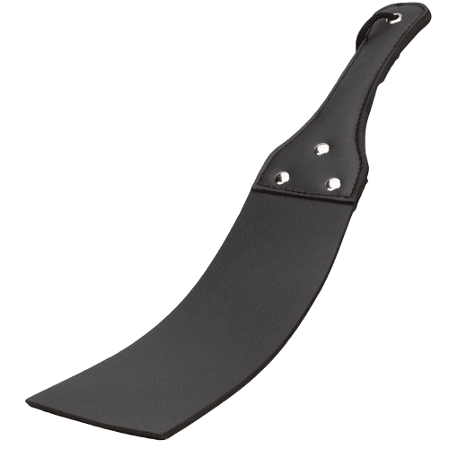 Bound to Please Strap Spanking Paddle with dual-sided design, made of durable material, for intimate sensory play.