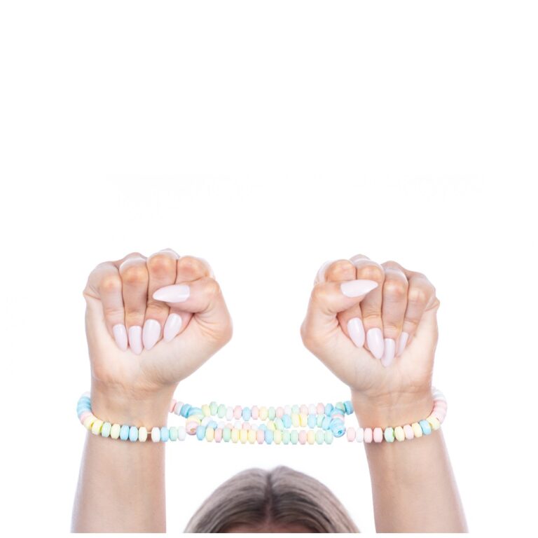 Luxury Candy Cuffs – Edible candy handcuffs for a delightful fruit-tasting experience.