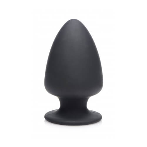 a black plastic object on a white background