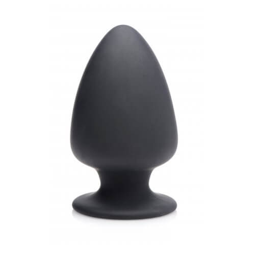 a black plastic object on a white background