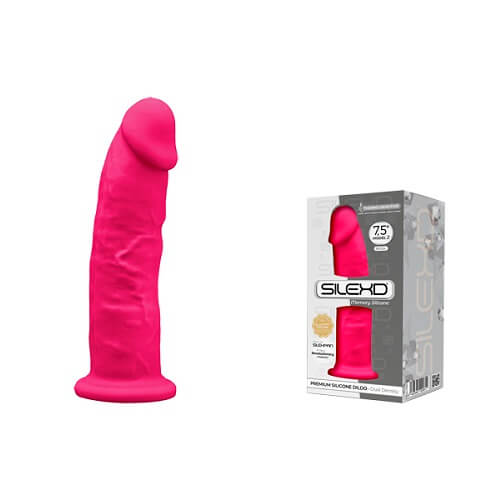 7.5 Inch Realistic Silicone Dildo with Suction Cup - Dual Density, Harness Compatible