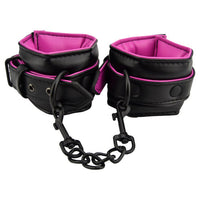 Thumbnail for Bound to Please Pink & Black Ankle Cuffs Restraints for Beginners 