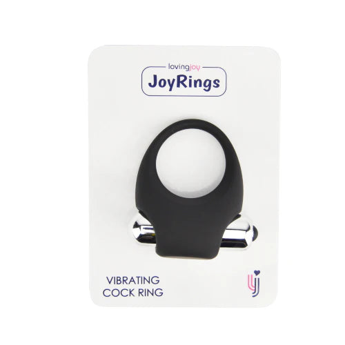 joy rings vibrating cock ring in black
