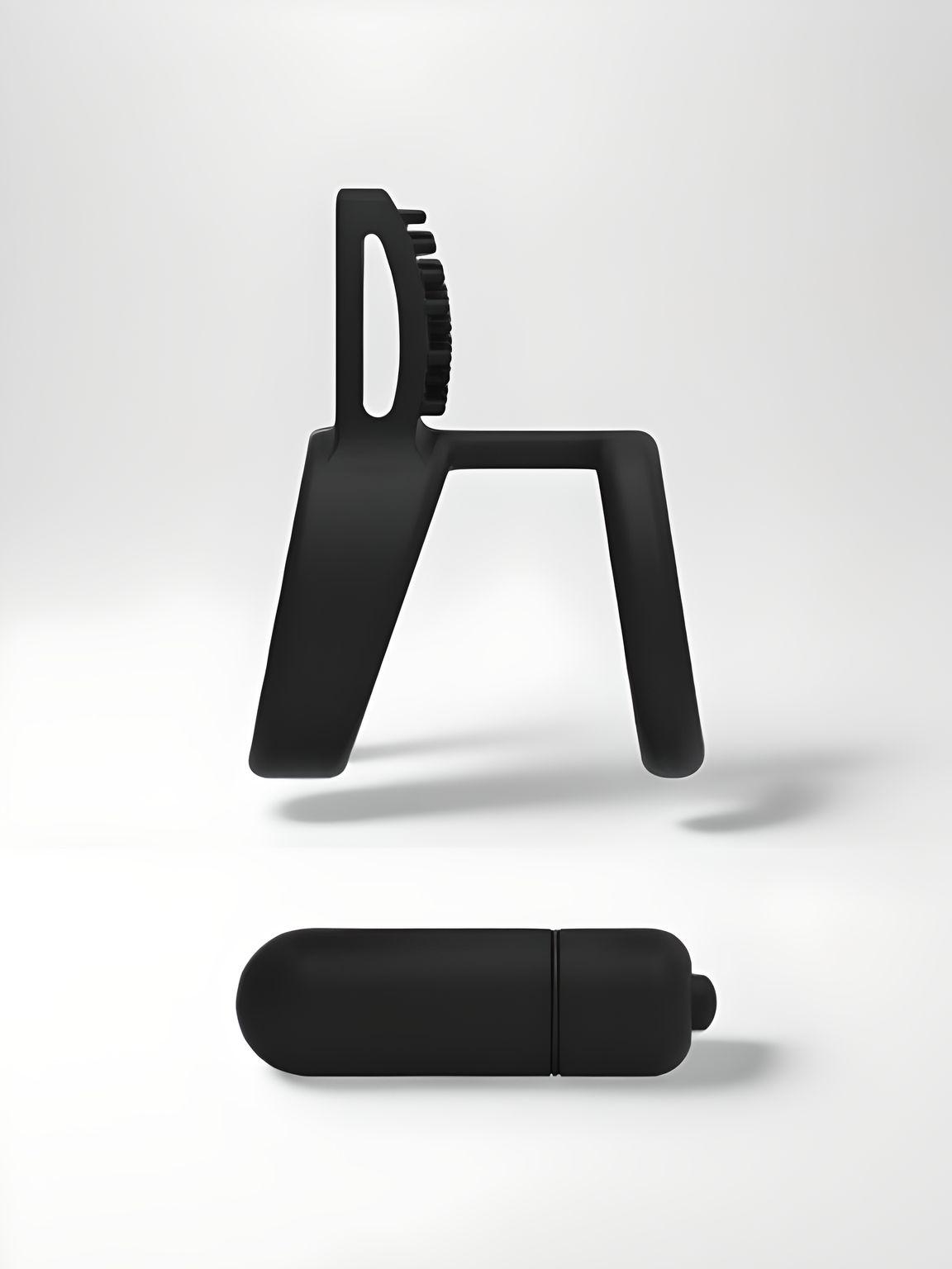 Side view of JoyRings Vibrating Cock Ring featuring a detachable vibrator, illustrating its luxurious design for pleasure.