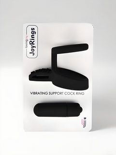 Elegant packaging of JoyRings Vibrating Cock Ring, highlighting its luxurious features designed for ultimate pleasure.