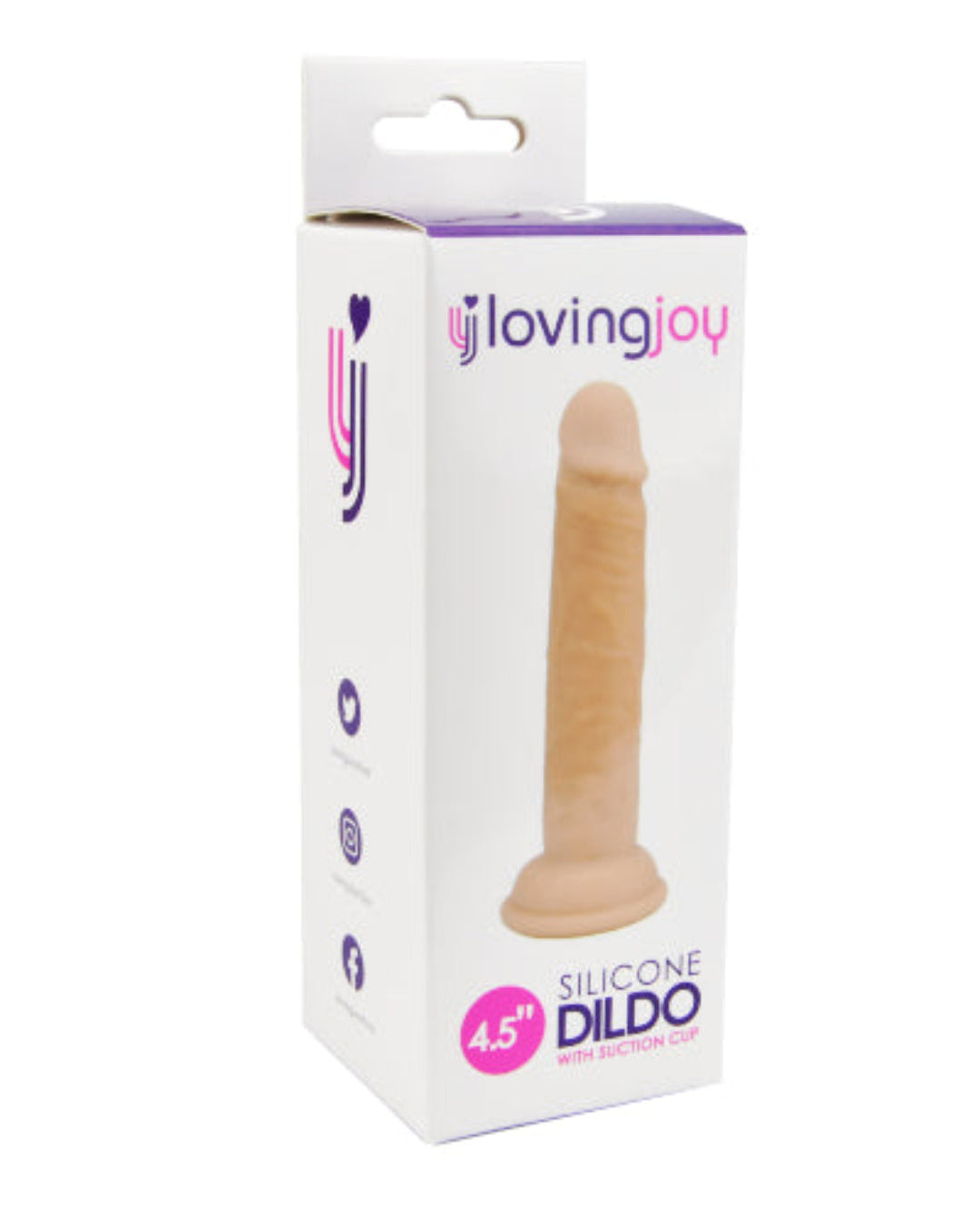 4.5 Inch Silicone Dildo with Powerful Suction Cup and Lifelike Feel