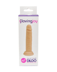 4.5 Inch Silicone Dildo with Powerful Suction Cup and Lifelike Feel