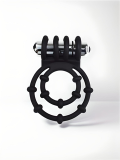 Rev-Rings Double Vibrating Cock Ring with Silicone Dual Loops