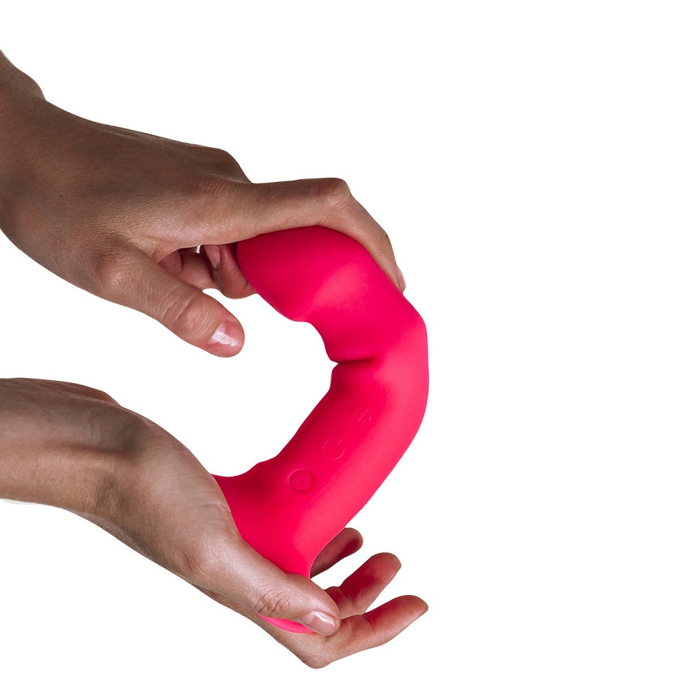 Adrien Lastic Dual Density Cushioned Core Vibrating Suction Cup Silicone Dildo 6.5 Inch - A luxury lesbian vibrating strap on dildo designed for pleasure with realistic feel and multiple vibration modes.