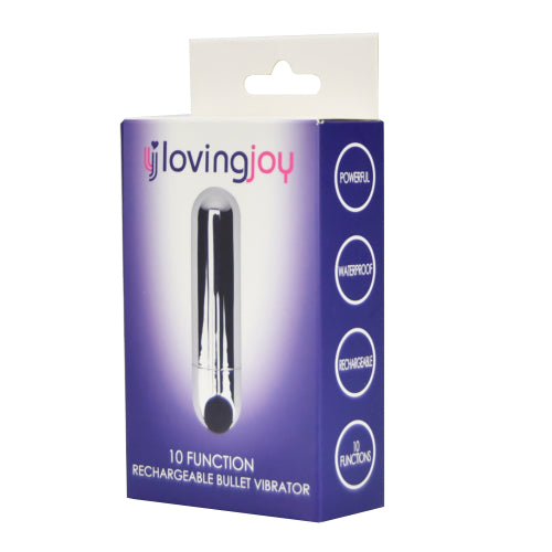 Loving Joy 10 Function Waterproof Rechargeable Bullet Vibrator – Discreet Pleasure Powerhouse