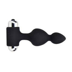 Loving Joy 10-function vibrating anal beads with silicone material and removable bullet vibrator, designed for personal pleasure.