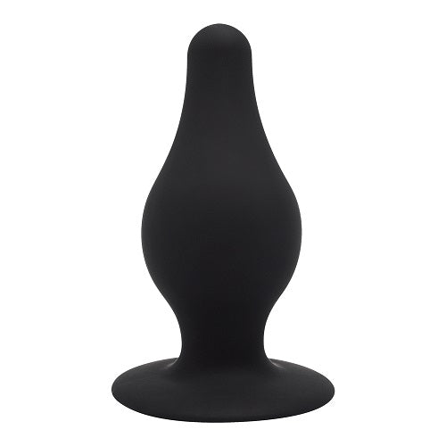 Large SilexD dual-density silicone butt plug with tapered tip and strong suction base, designed for comfortable, secure use.