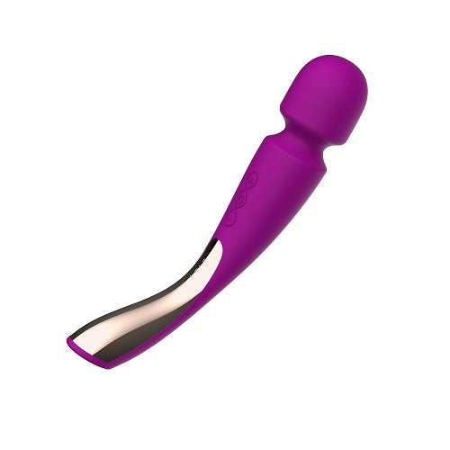 LELO Smart Wand 2 Medium Deep Rose - exquisite rechargeable and waterproof massager, showcasing its sophisticated form and multiple vibration settings for enhanced relaxation.