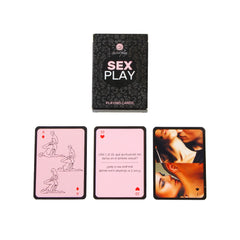 Adult sex play playing cards by Secret Play featuring 55 cards for adult-themed fun, game, and entertainment.