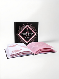 Exquisitely presented Kamasutra Sex Positions Book: 69 Illustrated Positions by Secret Play, displayed on a white background, showcasing its luxurious hardback design.