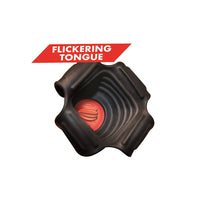 Stylish packaging of the Enhancer Blow Job Teaser Flicking Tongue Masturbator, emphasizing luxury and sophistication in adult pleasure products.