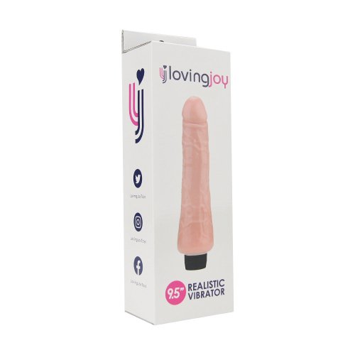 9.5 Inch Realistic Vibrator in Vanilla - Lifelike Design, Multiple Vibration Settings, Waterproof