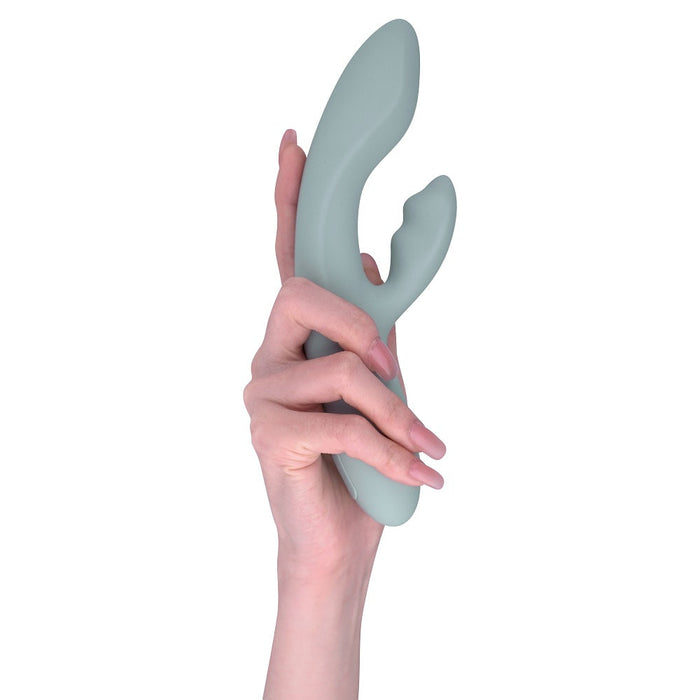Elegant Svakom Chika App-Controlled Flexible Warming Rabbit Vibrator showcasing dual stimulation features and luxurious design.