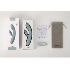 Luxurious Svakom Chika App-Controlled Vibrator with sleek contours and clitoral stimulation capabilities.