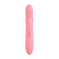 a pink vibrating device on a white background