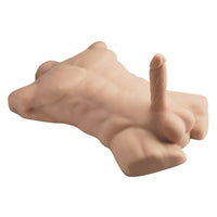 SilexD Apollo Male Pleasure Doll with Interchangeable Dildo, showcasing a realistic male torso design crafted from ultra-soft liquid silicone, perfect for an exquisite pleasure experience.