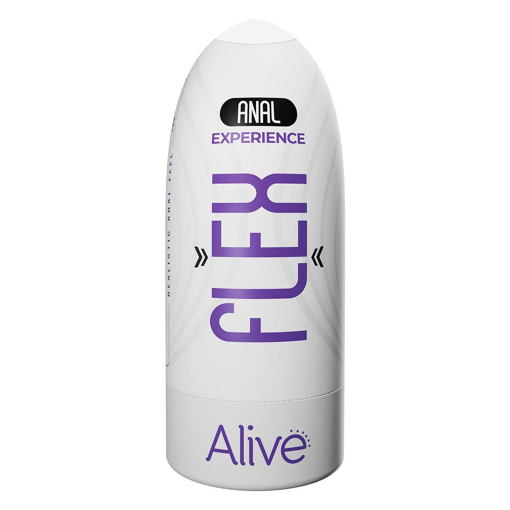 Detailed view of Alive FLEX Masturbator showcasing its ergonomic design for a comfortable and pleasurable experience tailored to your needs.