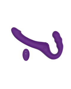 Mina Echo Remote Vibrating Strapless Strap On - 10 Modes, Waterproof, Silicone, Rechargeable, 9.5 In Long