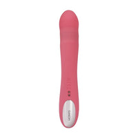 Artistic angle of the Svakom Avery Thrusting Rabbit Vibrator, displaying its clitoral stimulator and ergonomic design for ultimate sensual enjoyment.
