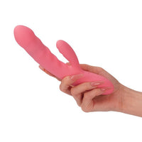 The 100% waterproof Svakom Avery Thrusting Rabbit Vibrator, highlighting its versatility for pleasure in various environments.