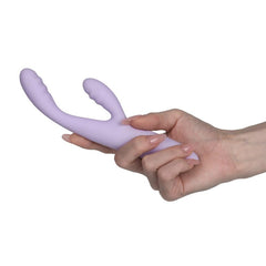 Svakom Cici+ 2 app-controlled slim rabbit vibrator with curved design and dual stimulation tips for enhanced pleasure.