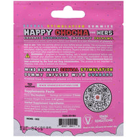 Close-up of Happy Chocha (Hers) Sexual Stimulation Gummies (2 pack) highlighting their potent formula with Guarana and Red Ginseng for enhanced sexual experiences.
