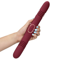 Loveline Double-Sided Thrusting Vibrator - 10 Vibration Modes, 13 Inch Length, USB Rechargeable