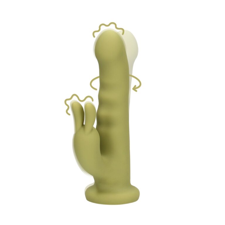 Ultra Soft Silicone 10-Speed Rotating Rabbit Vibrator with Clitoral Stimulation by Loveline