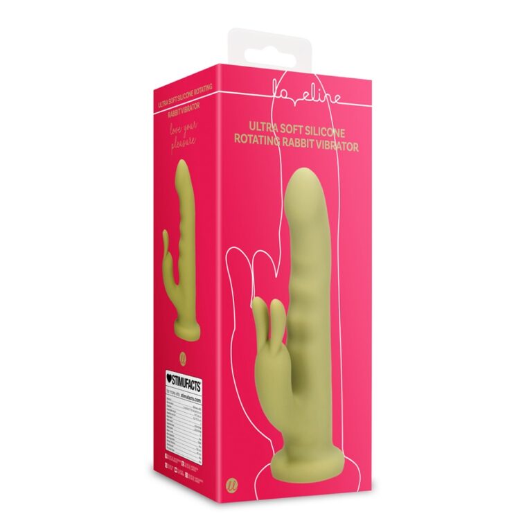 Ultra Soft Silicone 10-Speed Rotating Rabbit Vibrator with Clitoral Stimulation by Loveline