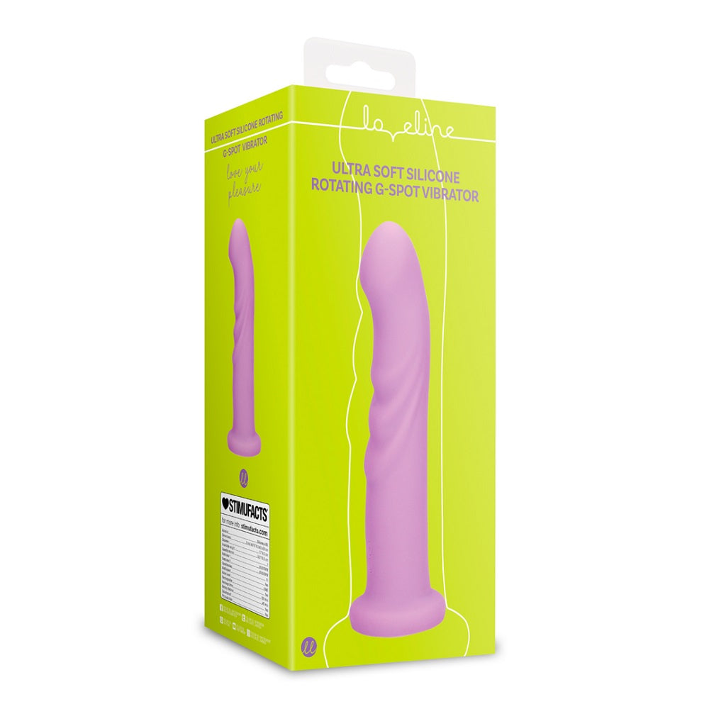 Ultra Soft Silicone Rotating G-Spot Vibrator - Lavender Spectacle by Loveline