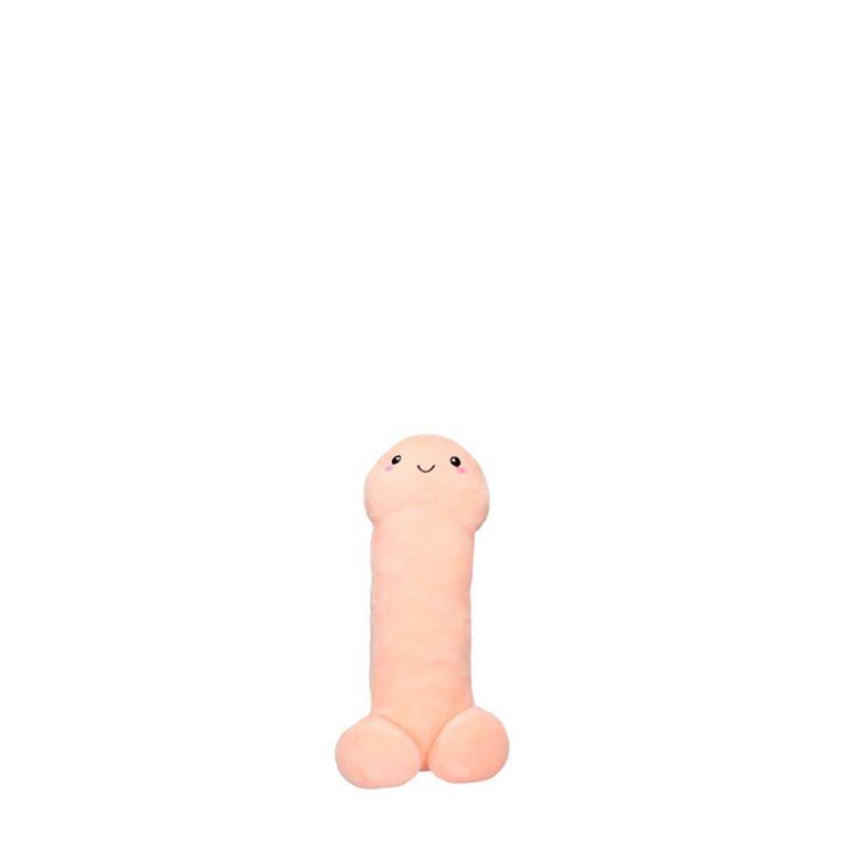 Luxury penis stuffie - a 12-inch soft and comfy cushion shaped like a penis, crafted from premium cotton and polyester.