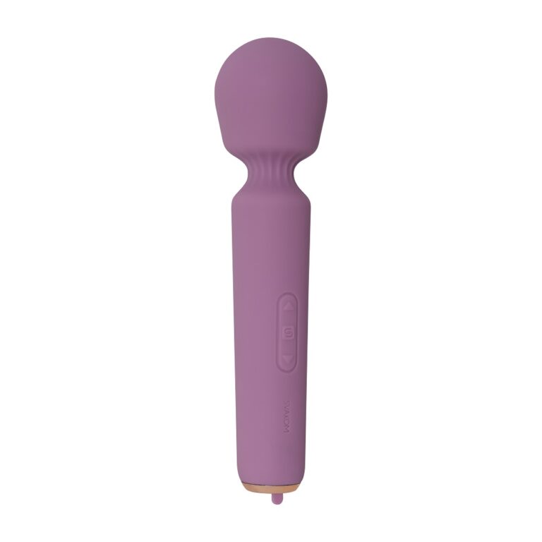 Svakom Mini Emma Neo luxury waterproof rechargeable wand vibrator with app control, compact and travel-friendly.